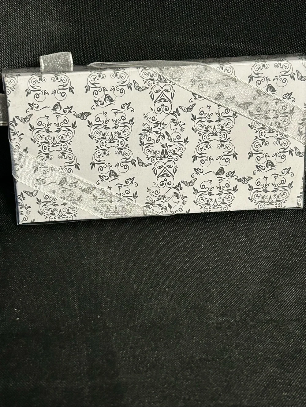 Silver & Rhinestone Butterfly Purse Handbag Holder Table Hook BNIB